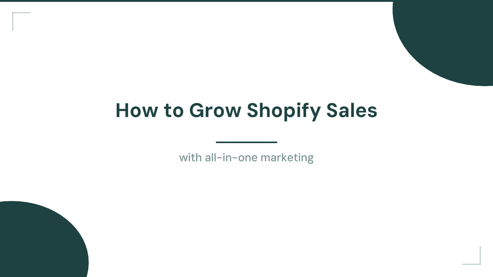 Shopify marketing workflow