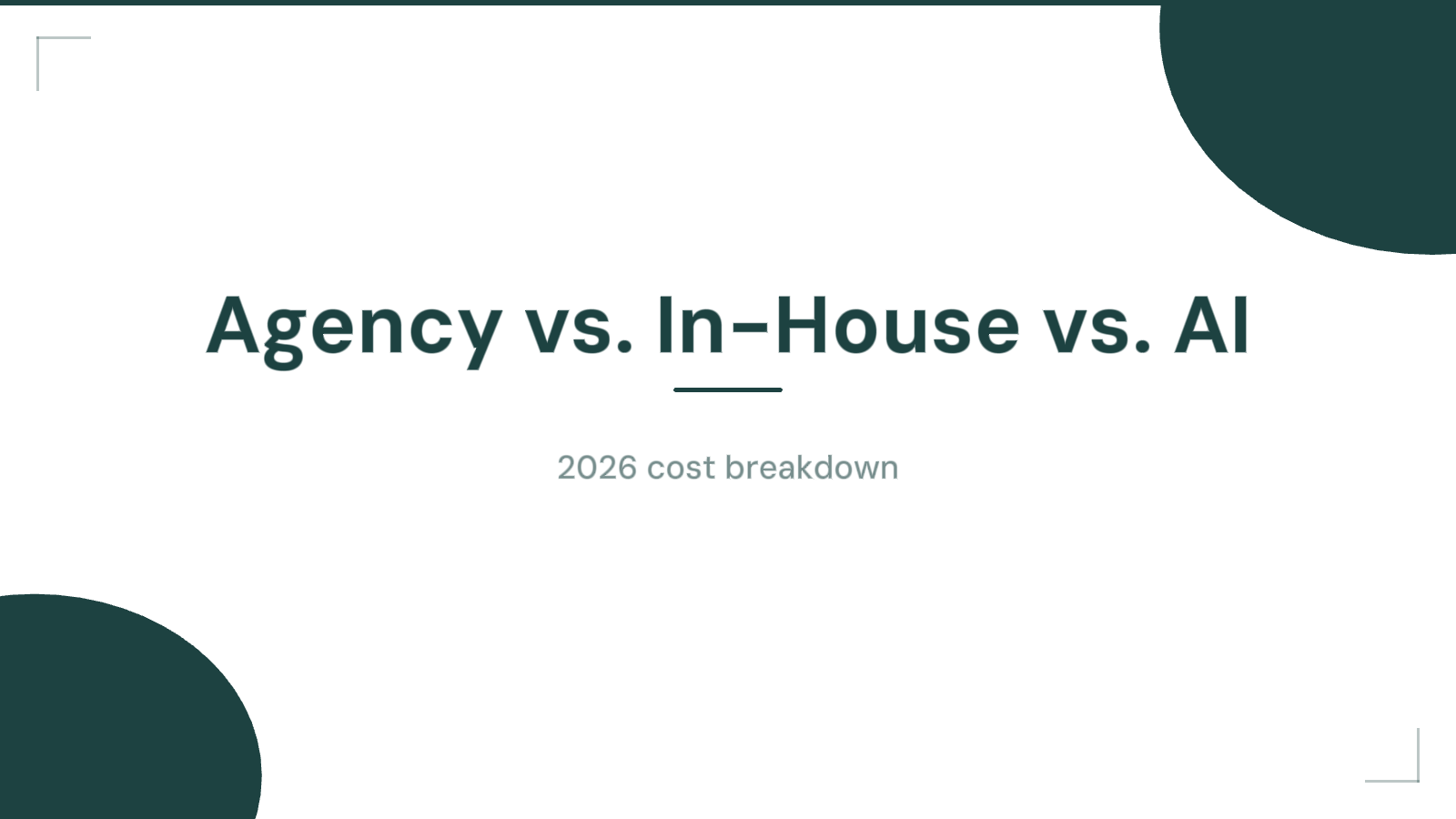 Shopify founder comparing agency, in-house, and AI marketing costs